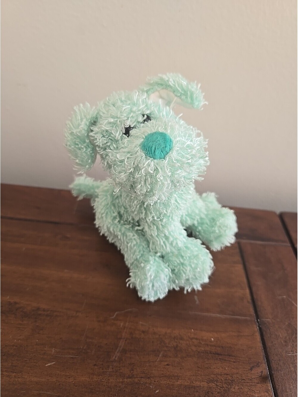 Toys R Us Animal Alley Mint Teal Green Puppy Collectible Papply Plush 2000 5"